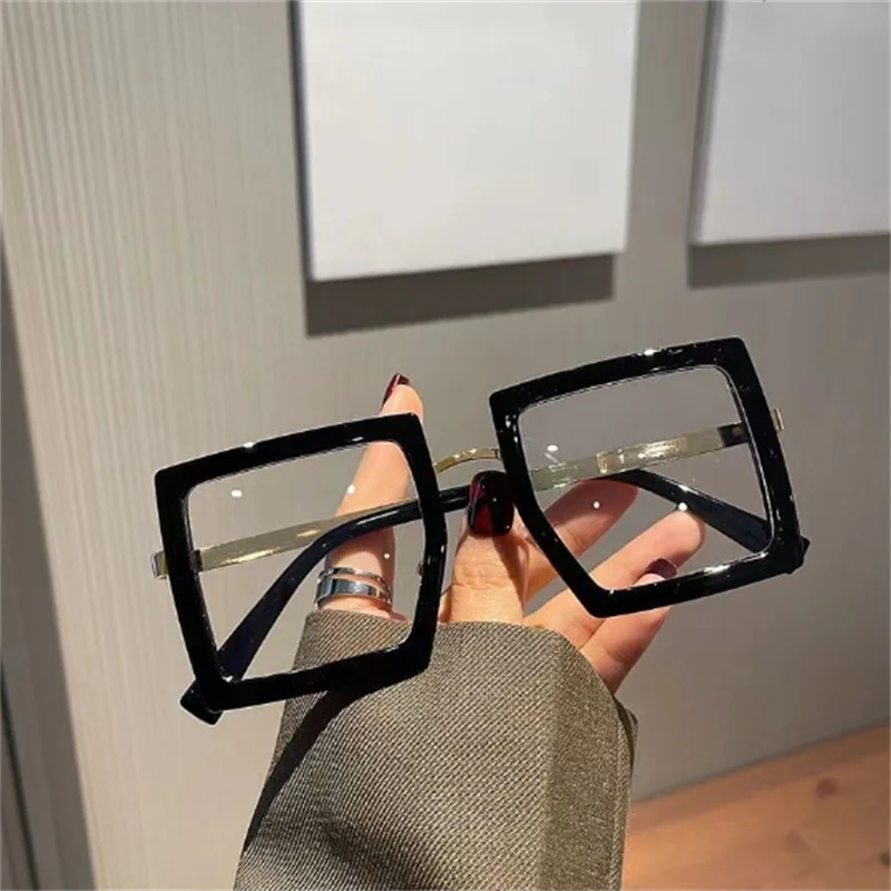 Oversized Transparent Blue Light Blocking Glasses for Women