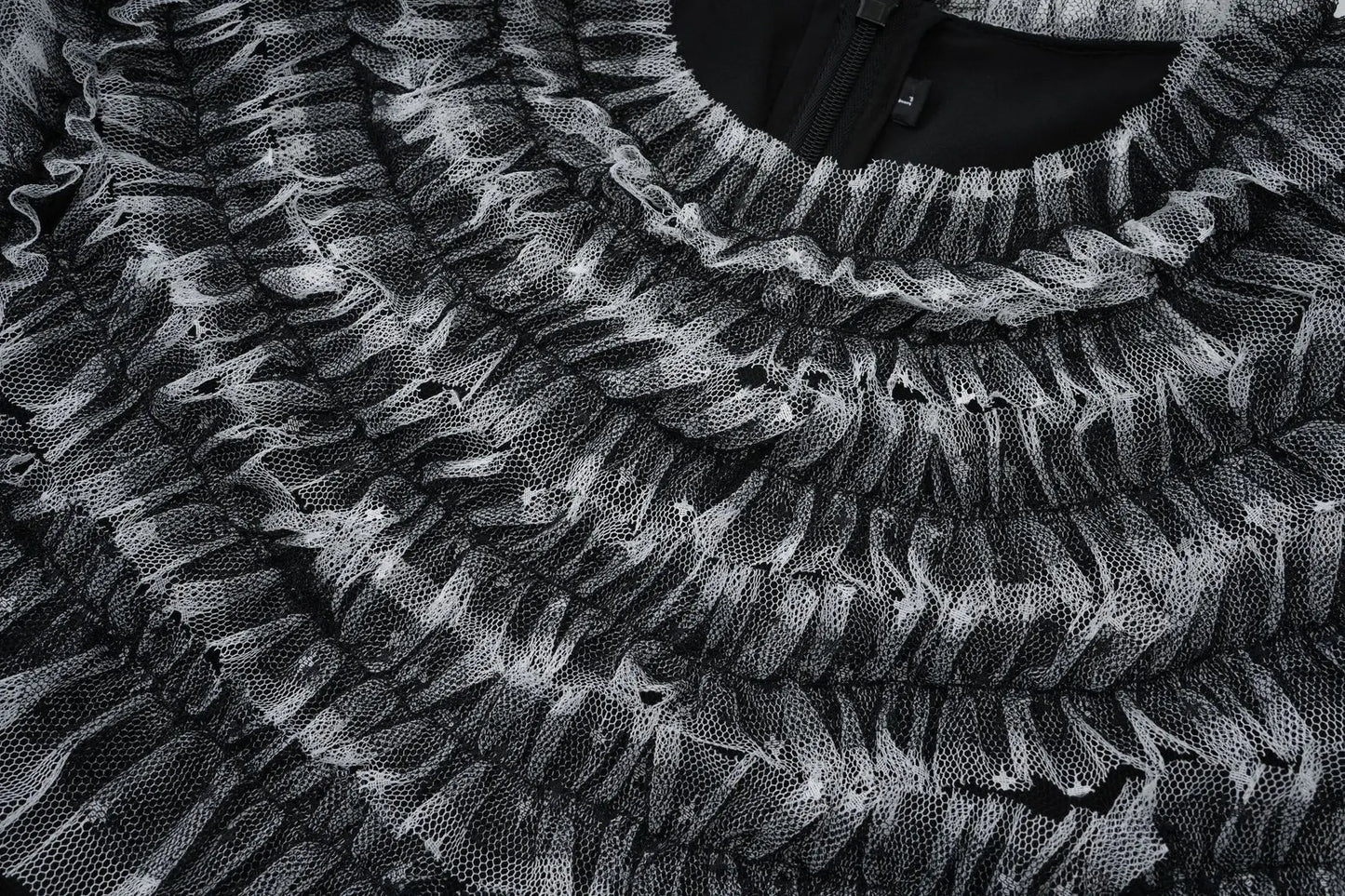 KUCLUT Fashion Women's Multi Layer Mesh Patchwork Dress Elegant Heavy Industry Evening Party Ruffled Short Sleeve Dresses YZJ28