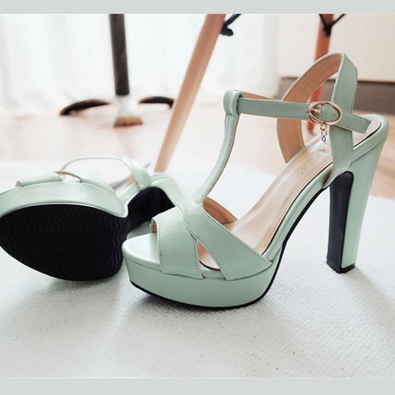 Gladiator T Strap Platform Sandals