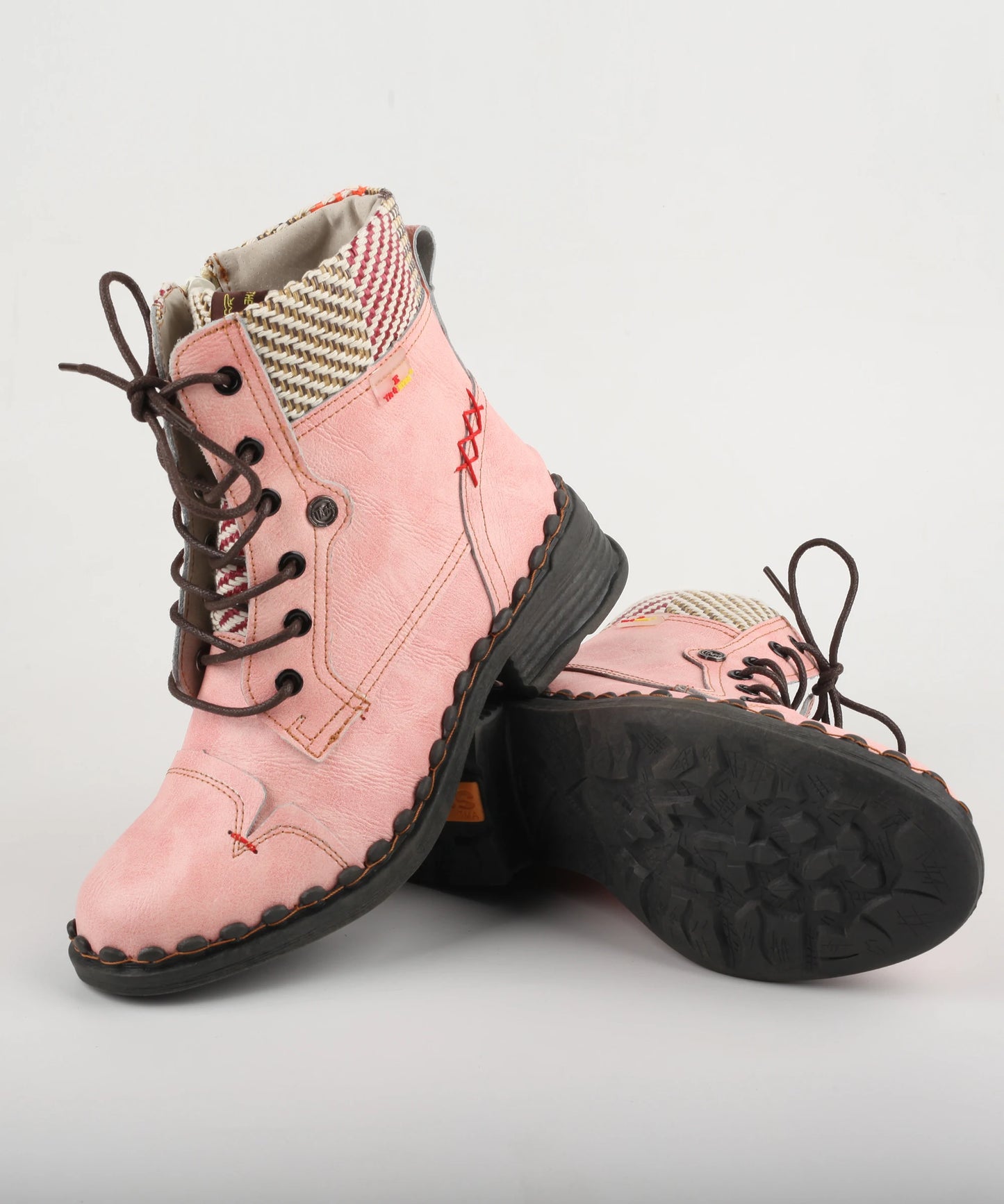 Genuine Leather Patchwork Ankle Boots