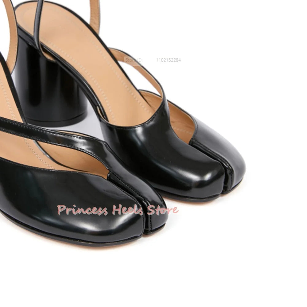 Toe Split Strappy Sandals With Buckle Straps for Women