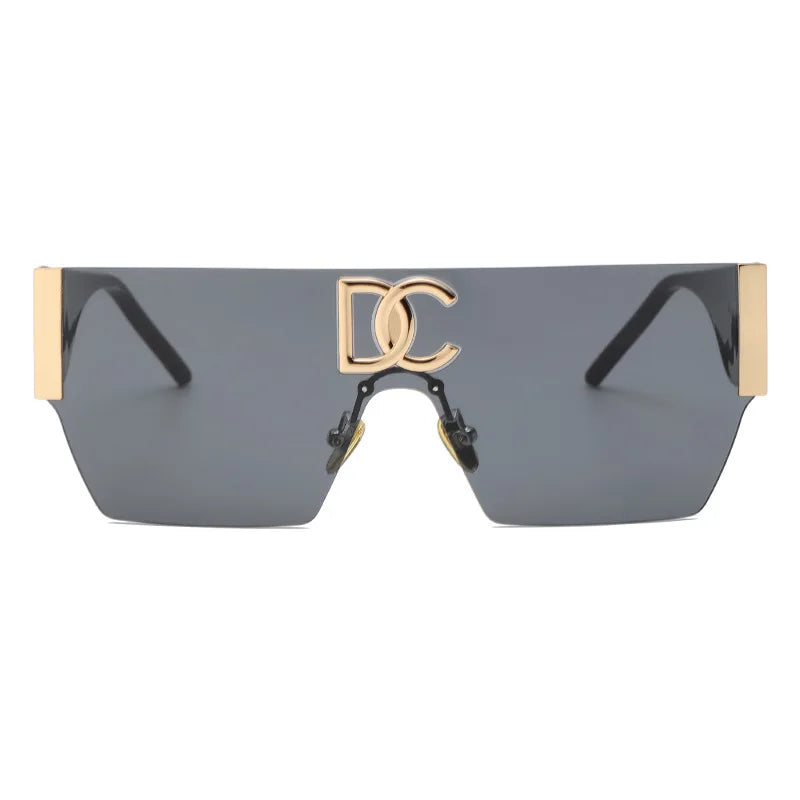 Oversized Shield Sunglasses With UV Protection for Women