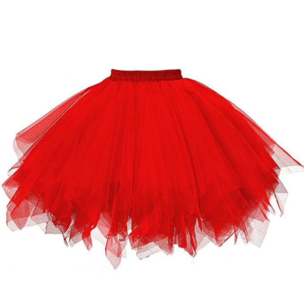 Vintage Lace Tulle Tutu Petticoat Skirt for Women