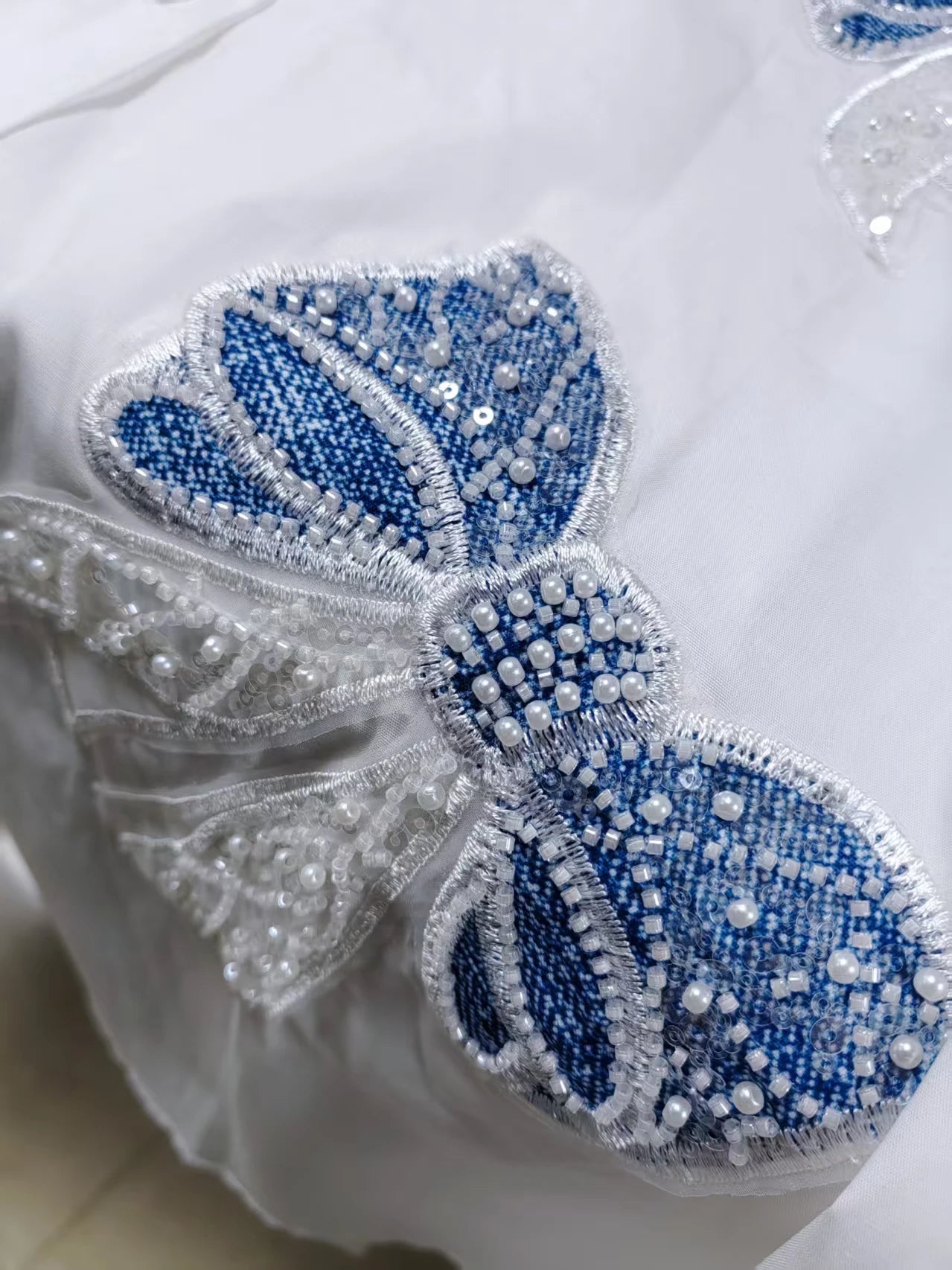 Luxury Diamonds Sequins Pearls Cotton Blouses Shirts for Women 2025 Autumn Trend Shirt Long Sleeve Tops Camisas De Mujer