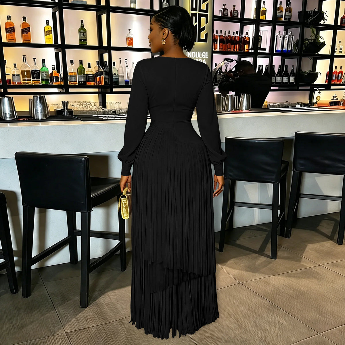 Elegant Long Sleeve African Dashiki Maxi Dress for Women