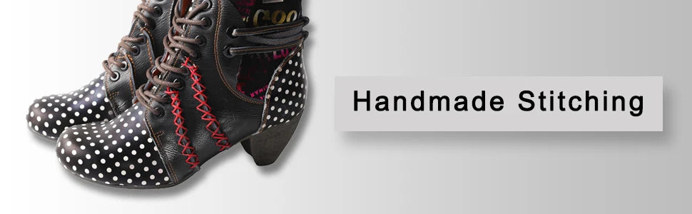 Polka Dot Zippered Ankle Boots