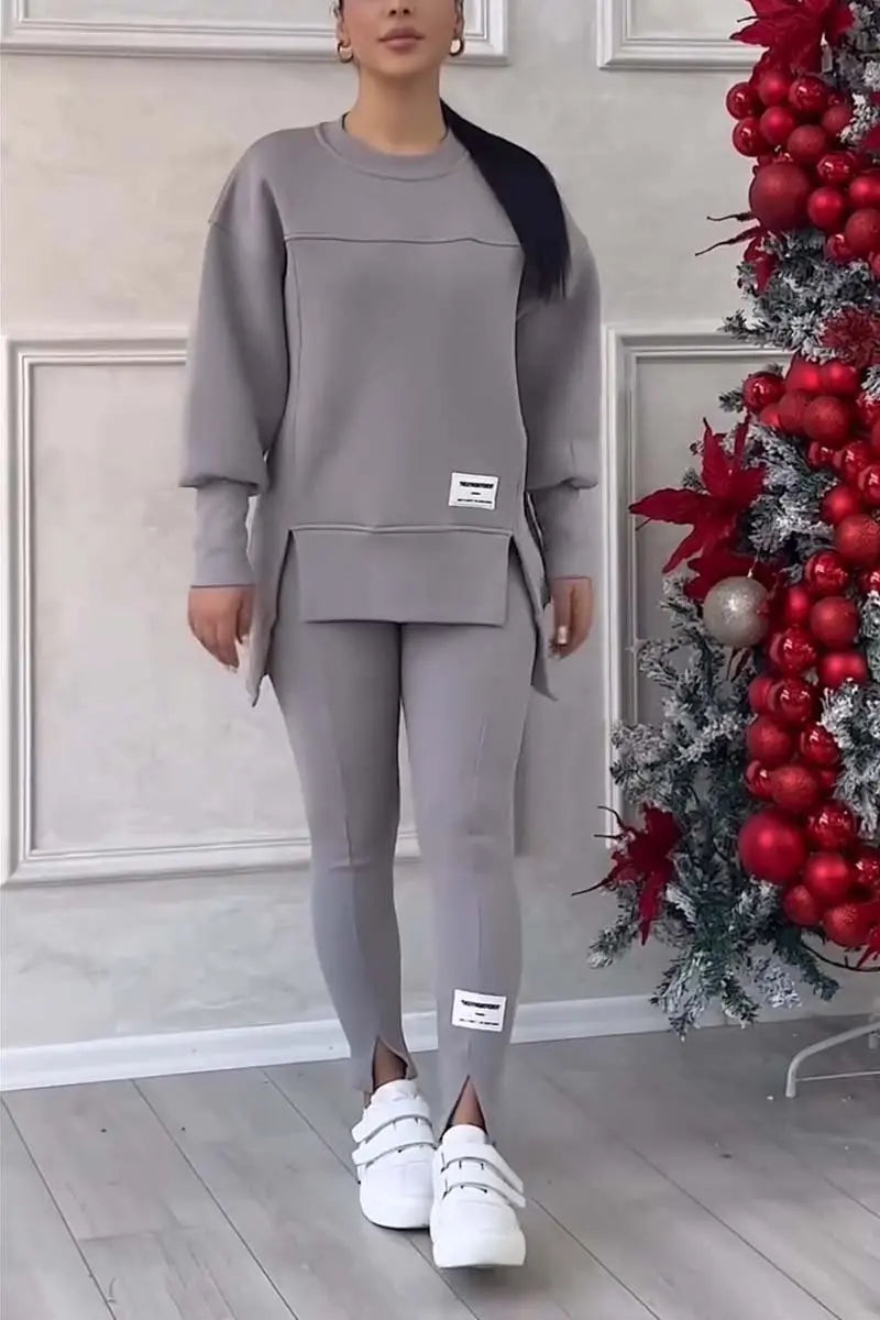 Elegant Autumn Two Piece Sweatshirt Set