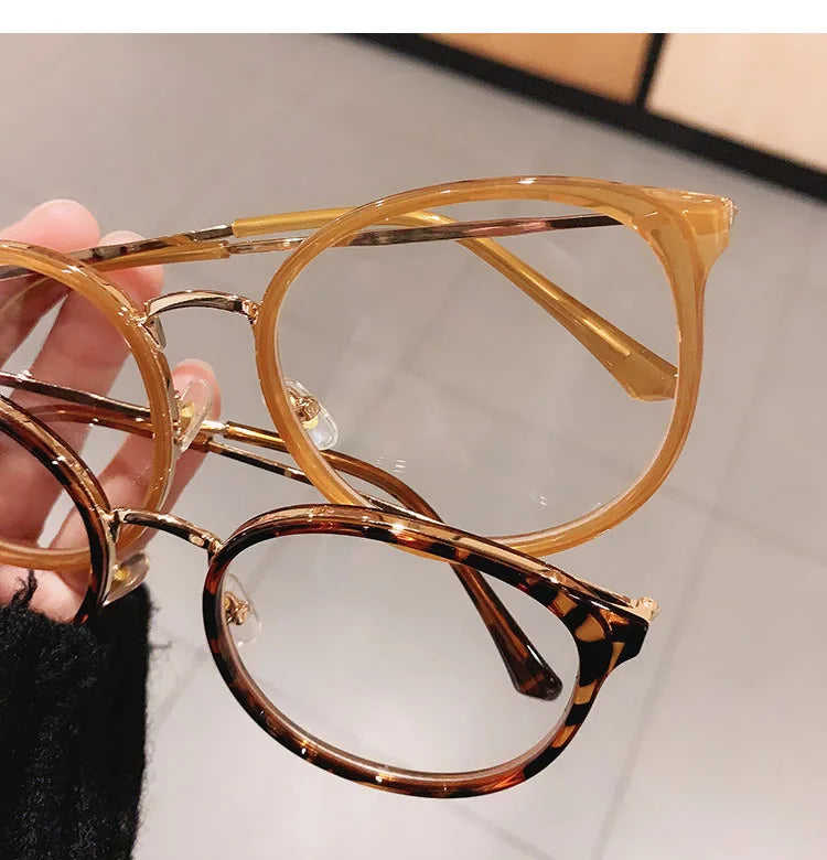 Oversized Leopard Blue Light Reading Glasses for Women