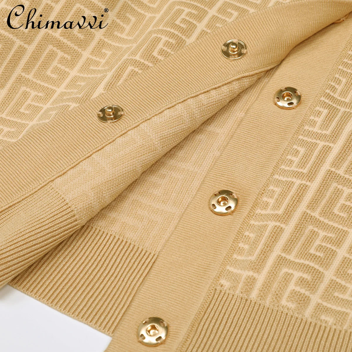 High-End Fashion Knitted Dress Set Autumn New Long Sleeve Single-Breasted Cardigan Coat Suspender Dress Women Two-Piece Set