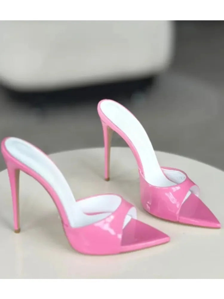 Pointed Toe Slim High Heel Wedding Sandals for Women