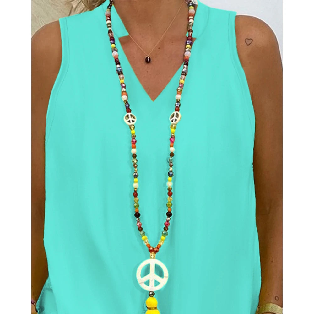 Sleeveless V-Neck Top and Shorts Set for Women Casual Solid Outfits Sexy Clothing Pocket Design Summer Fashion