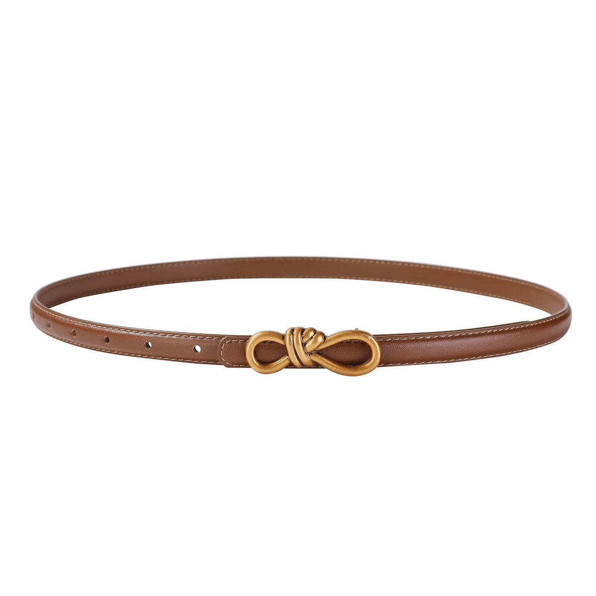 Vintage Genuine Leather Knot Buckle Belt