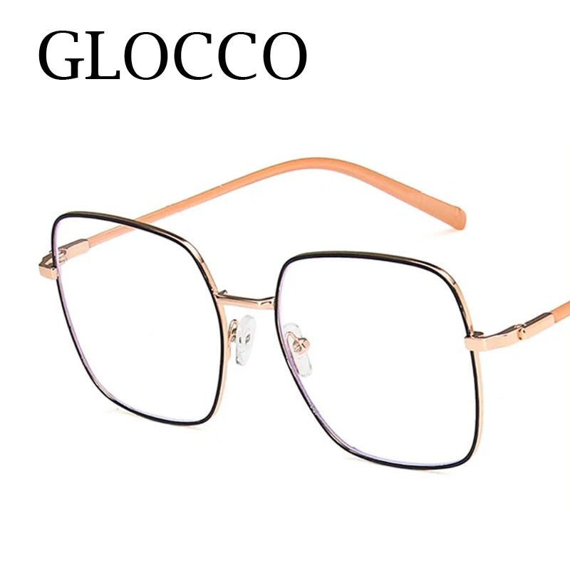 Anti Blue Light Oversized Square Glasses For Women