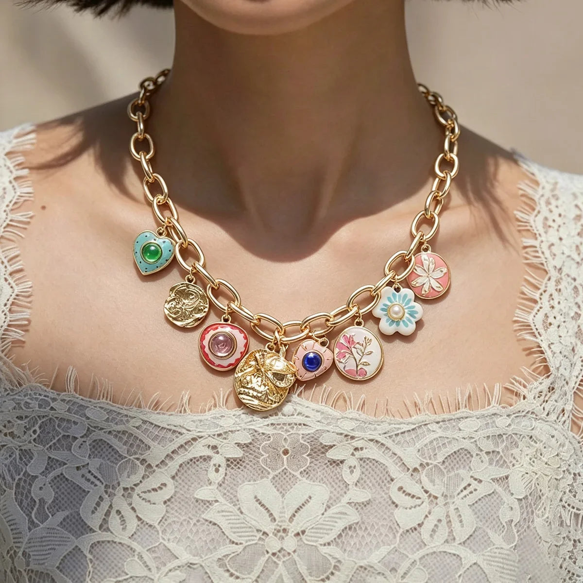 Medieval Enamel Jewelry Set