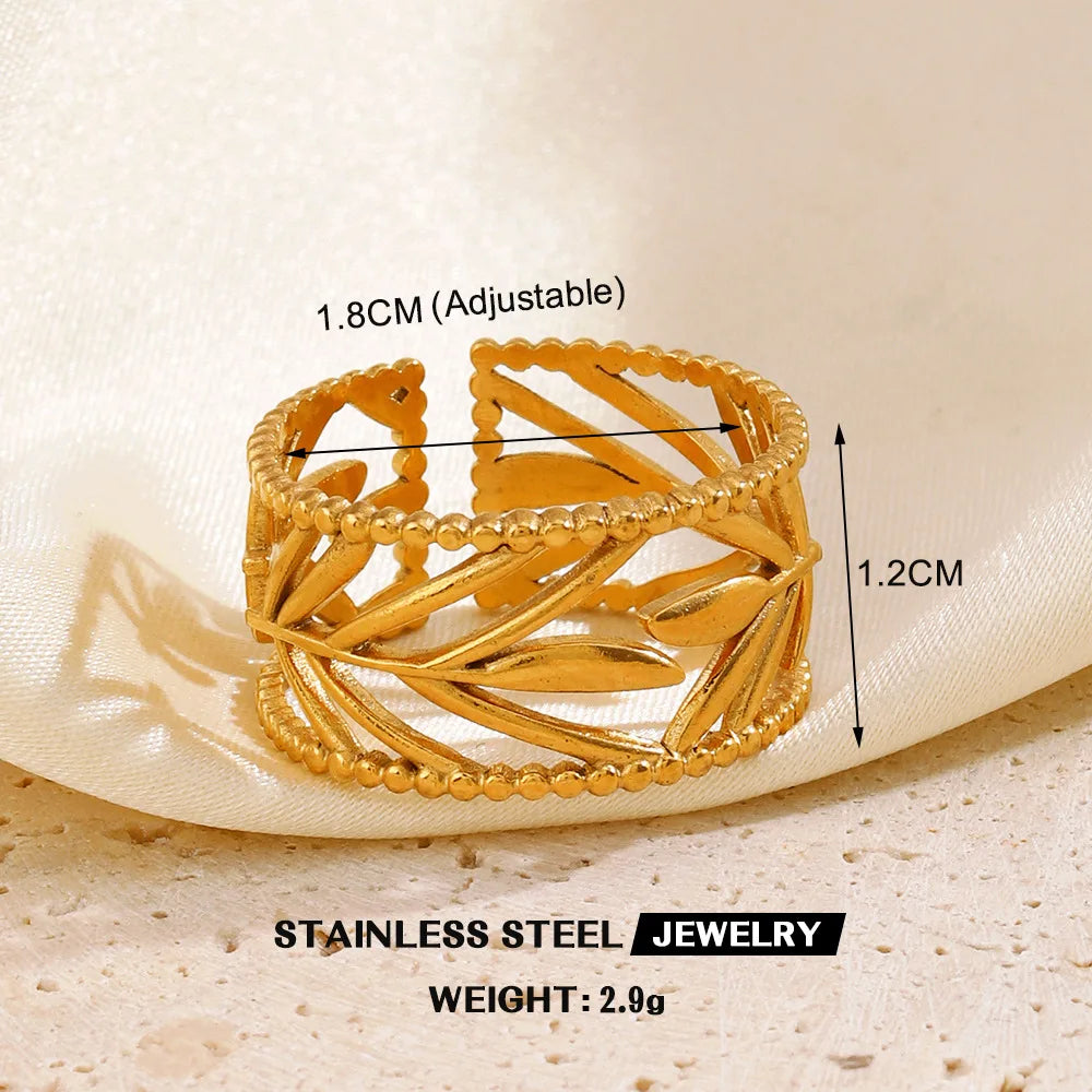 Open Heart Stainless Steel Ring
