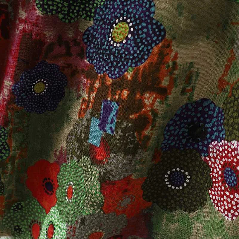 ZANZEA Women Long Sleeve Blouse 2024 Autumn Retro Floral Print Shirts Vintage Office Lady Cotton Chemise Holiday Round Neck Tops