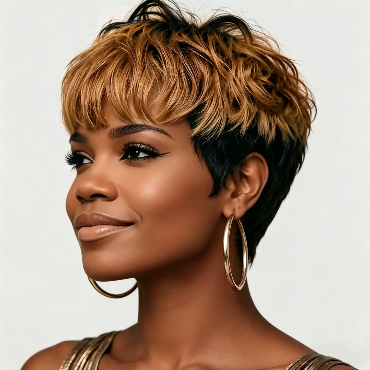 Short Brazilian Pixie Cut Human Hair Wig for Women