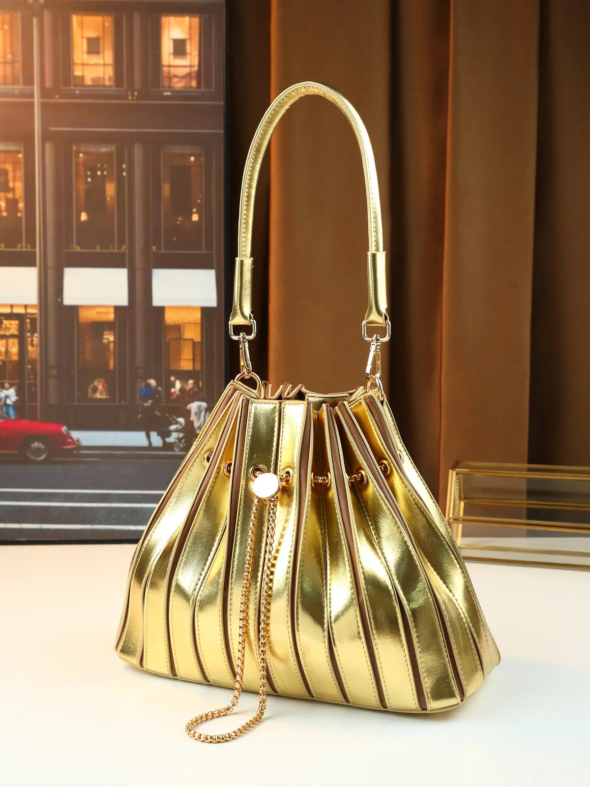 Women's Handbag Luxury Brand Shiny Leather Shiny Fashion Women's Single Shoulder Bag Personalized Fashionable Casual Women's Bag