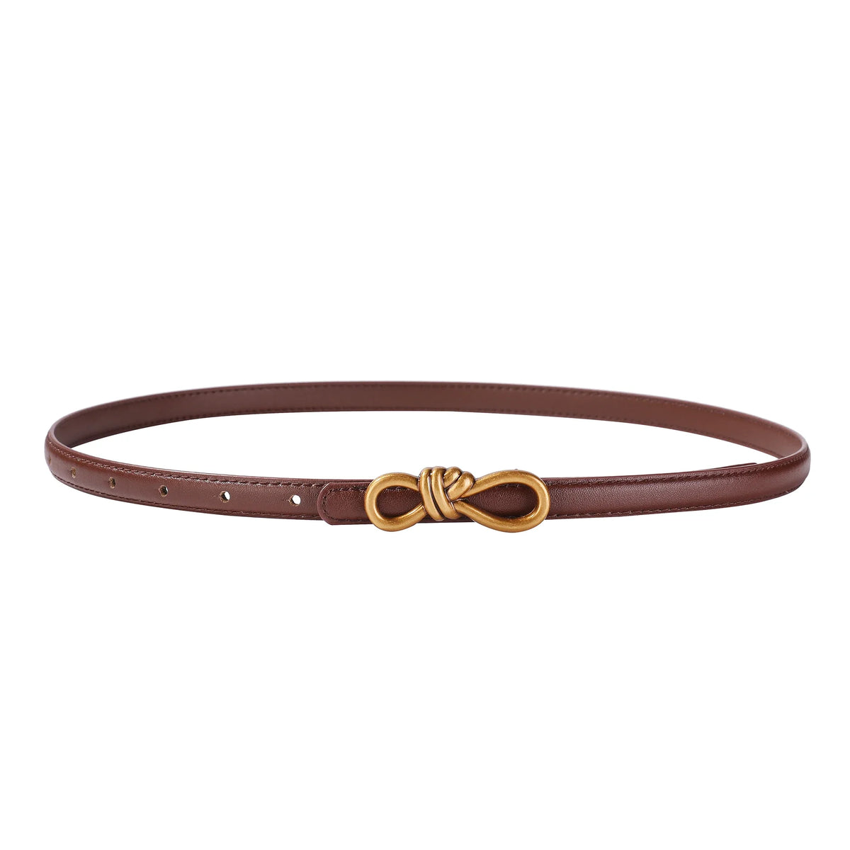 Vintage Genuine Leather Knot Buckle Belt