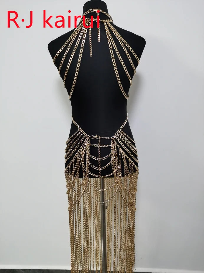 Elegant Delicate Gold Shoulder Chain Necklace for Women