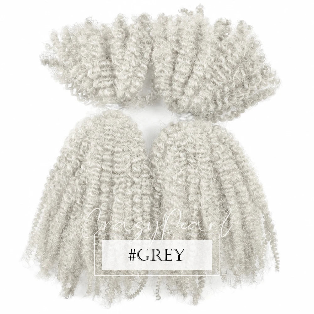 Natural Afro Kinky Curly Human Hair Extensions for Women