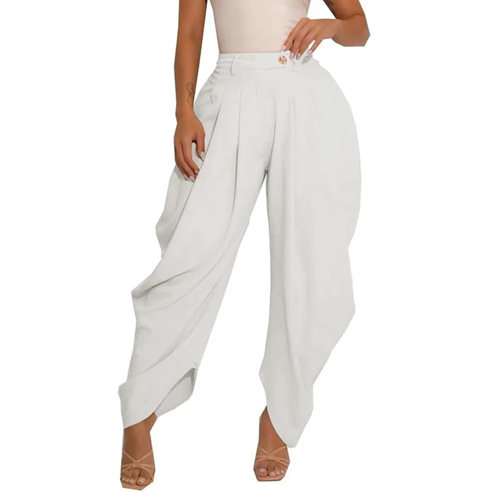 Ruched Cargo Harem Sweatpants With Drawstring Waist for Women