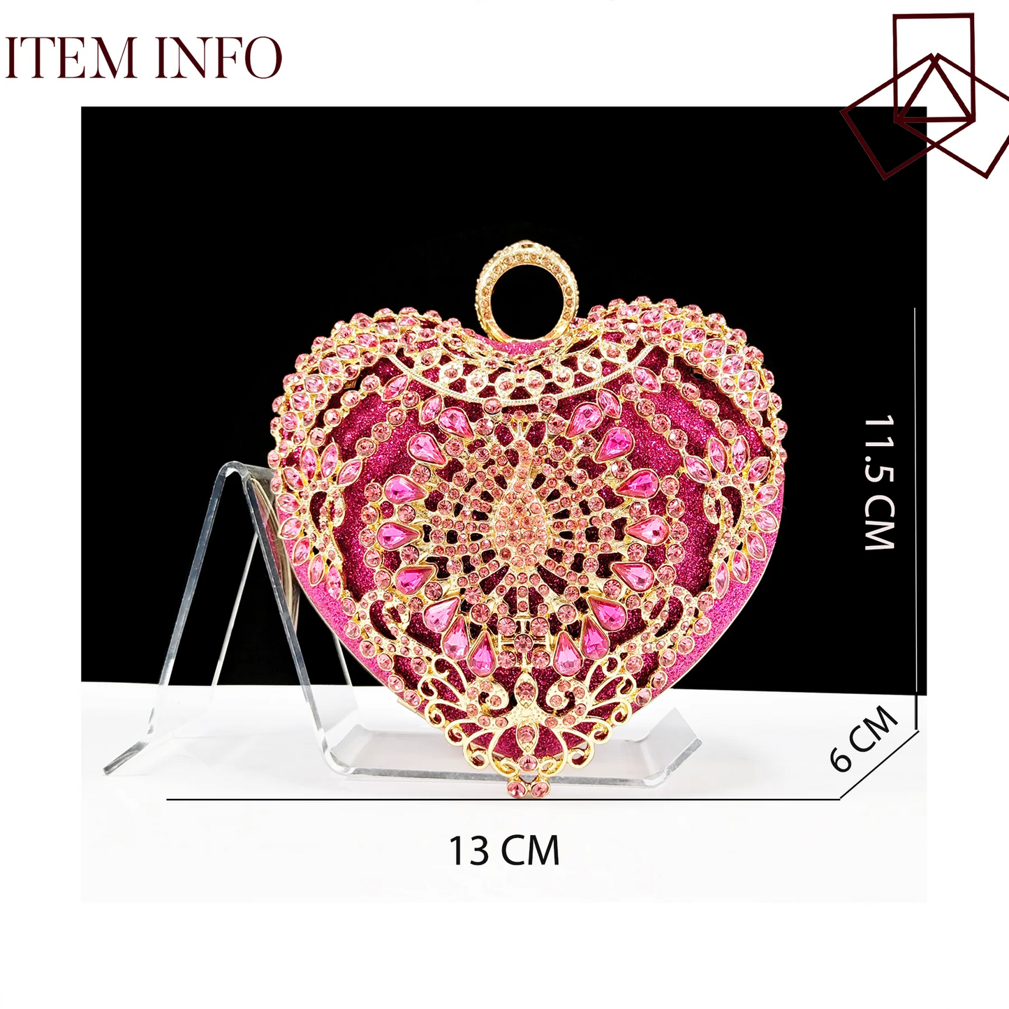 Italian Design Metal Rhinestone Decoration Ladies Evening Clutch Bag love Small Bag Chain Sky Blue Color Bag