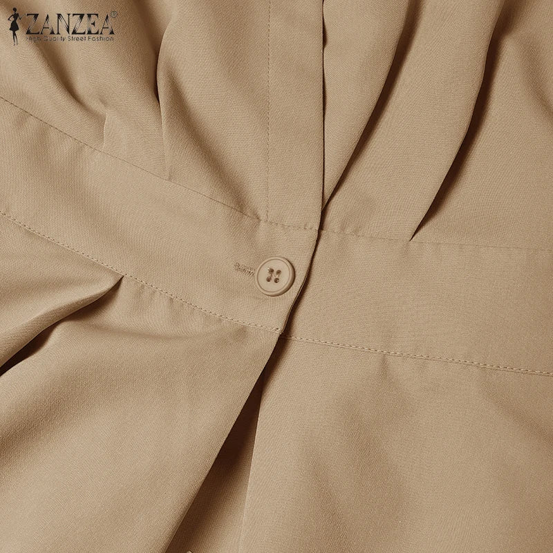 Collared Button Front Maxi Shirt Dress