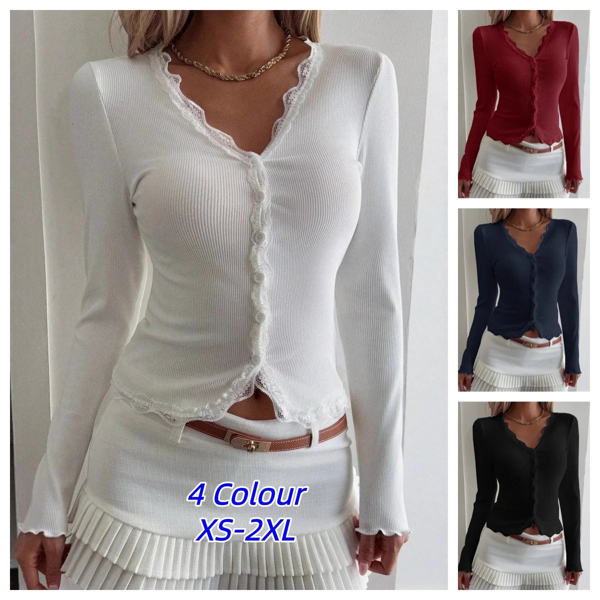 Solid Color Casual Cropped Knit Cardigan For Women