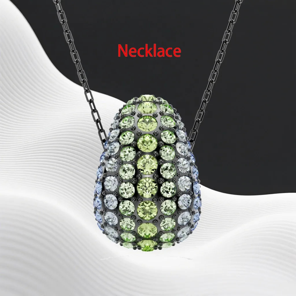 Crystal Necklace And Earrings Set