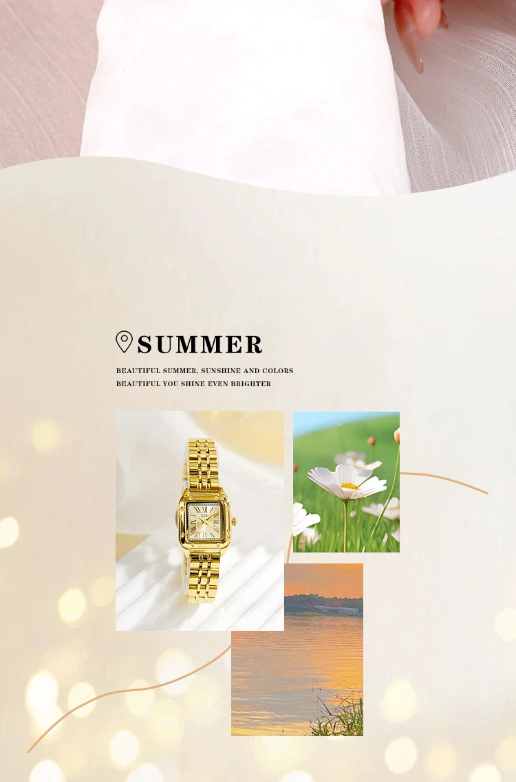 Vintage Square Quartz Women's Watch