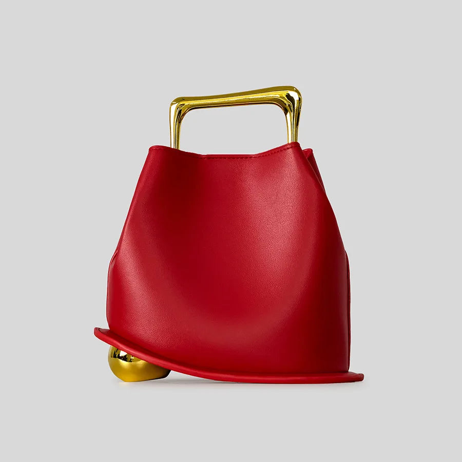 NEW Tote Bag PU Leather Bucket Simple Solid Color Underarm Fashion Casual Crossbody Shoulder Bag Shopping