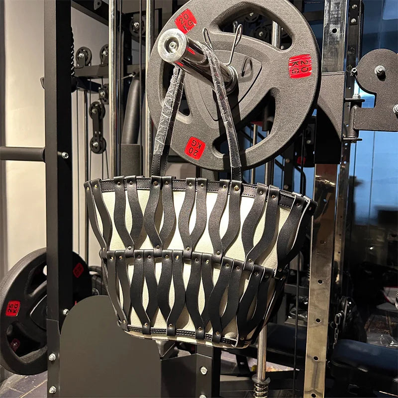 Hollow Fashion Woven Shoulder Bag Brand Retro Large Capacity Tote Bag Texture Contrast Color Canvas Handbag Beach Bag Women Bag