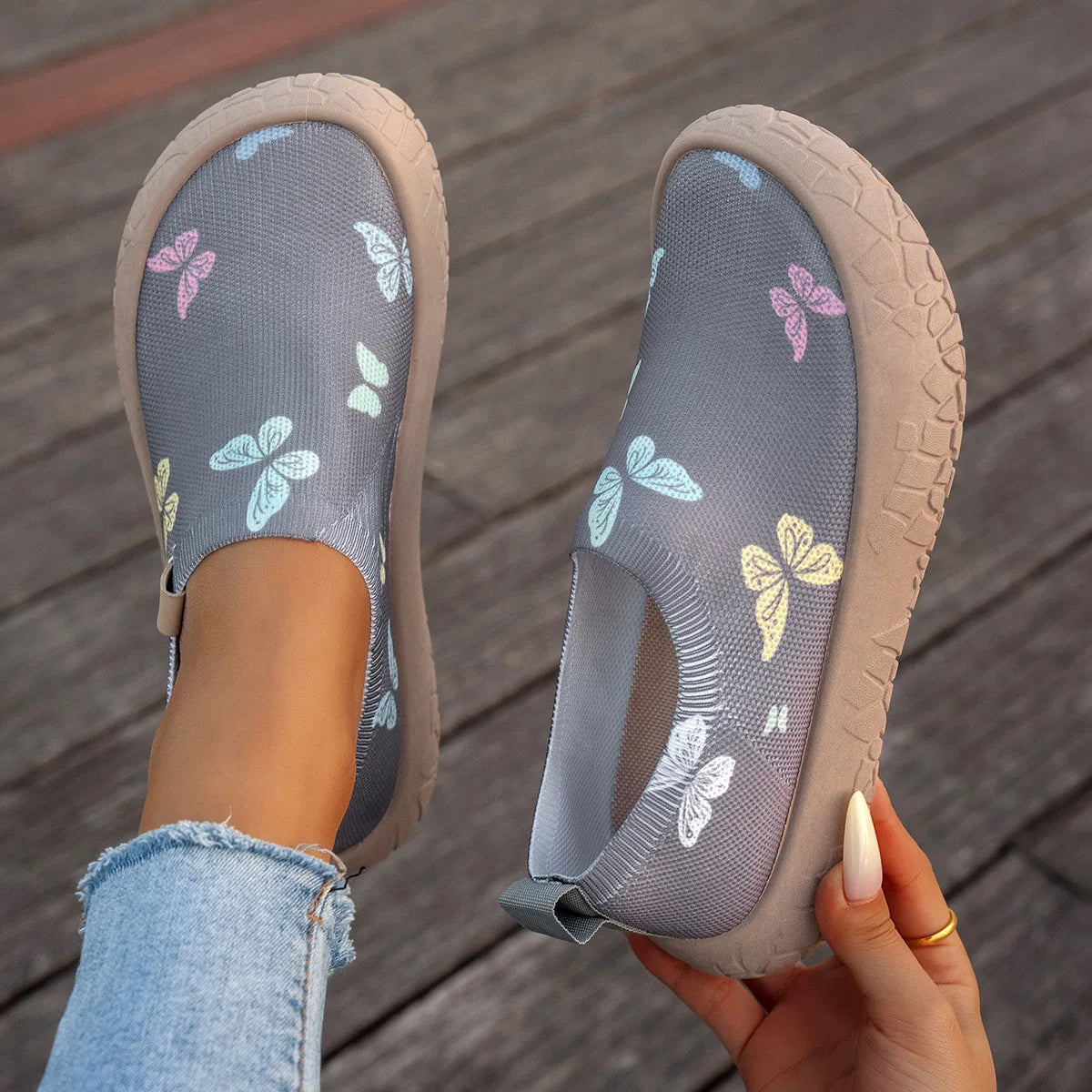 Breathable Woven Slip On Casual Walking Loafers for Women