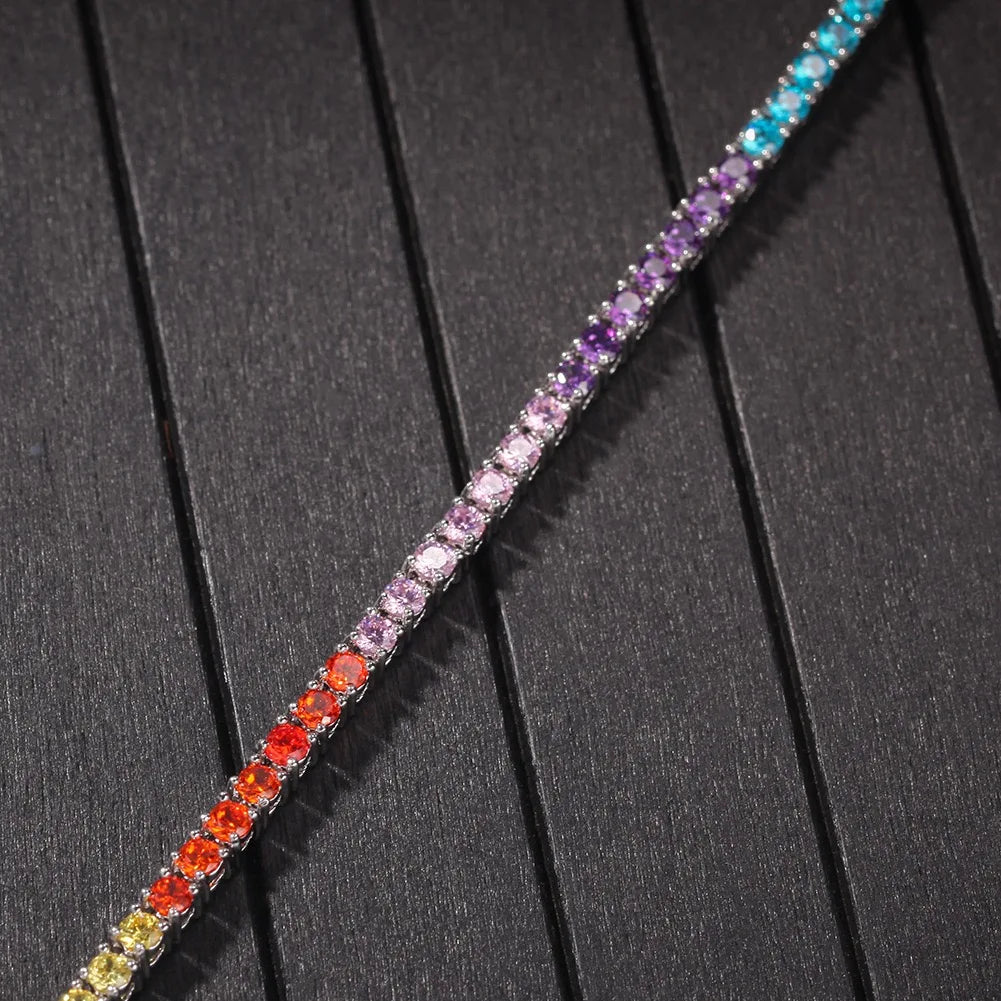 Rose Gold Plated Zircon Sterling Silver Bangle for Women