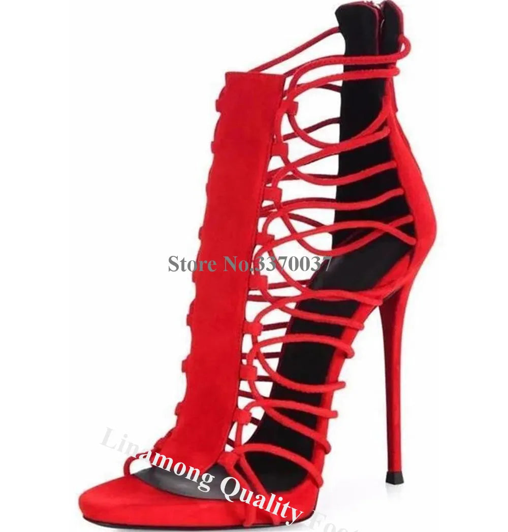 Elegant Strappy Stiletto Gladiator Sandals for Women