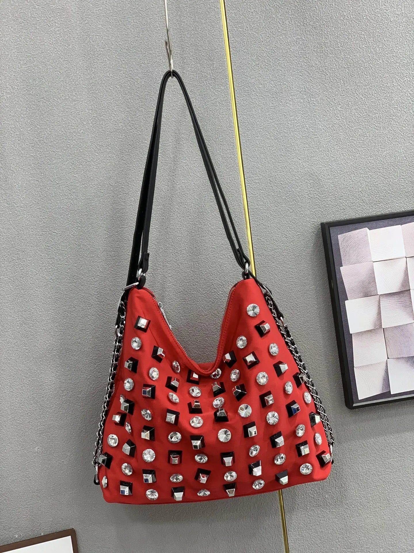 Women's Shoulder Bag Luxury Brand Diamond-encrusted Shiny Women's Shoulder Crossbody Bag Fashion Diamond-encrusted Women's Bag