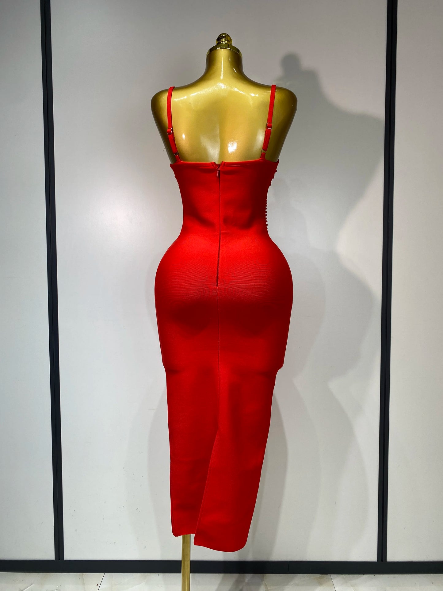 Women Sexy Beading Spaghetti Strap Bodycon Bandage Dress Club Party Luxury Birthday Celebrity Elegant Dresses Wedding Guest Gown