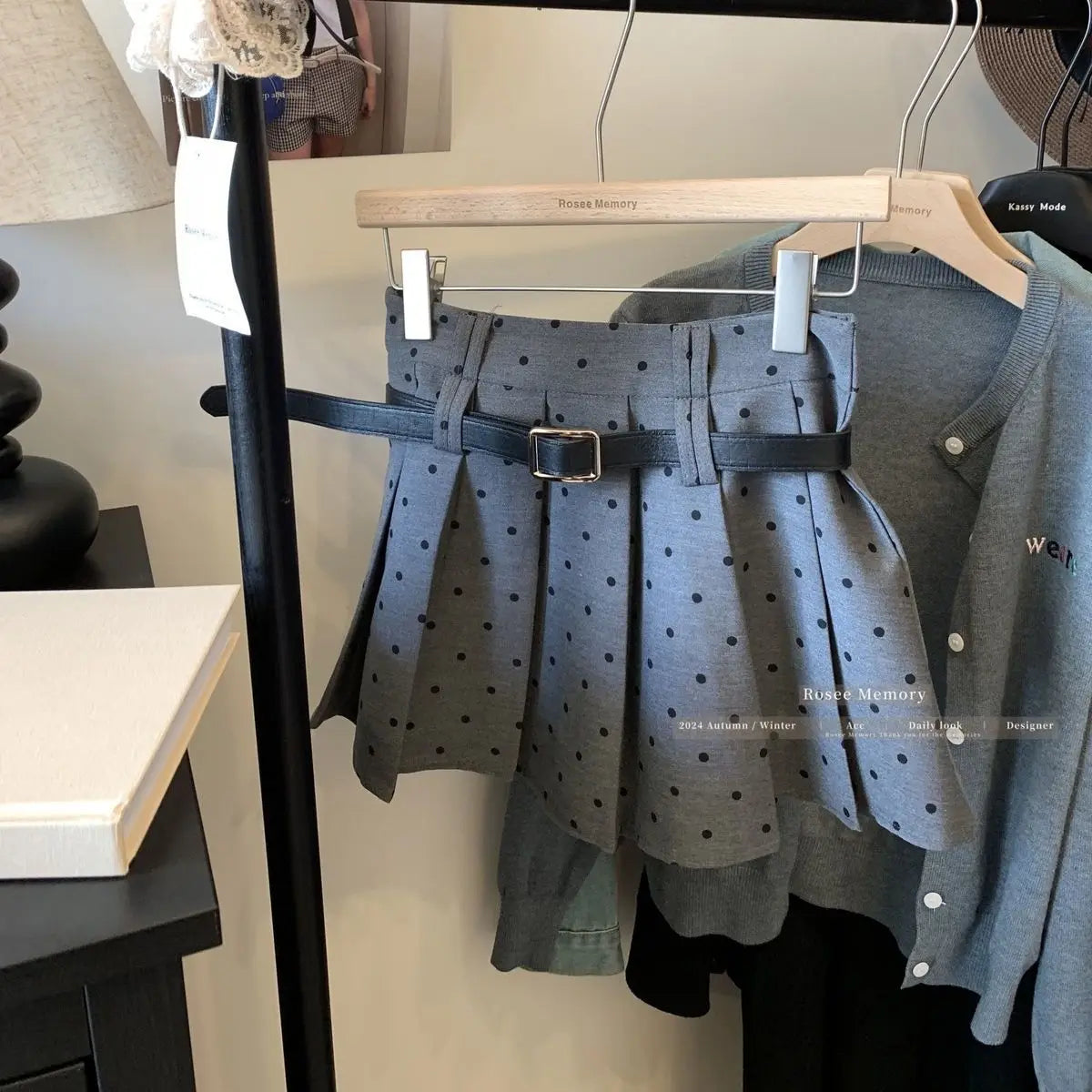 Classic Vintage Polka Dot A Line Mini Skirt for Women