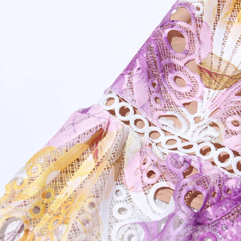 Embroidered Knee Length Dress