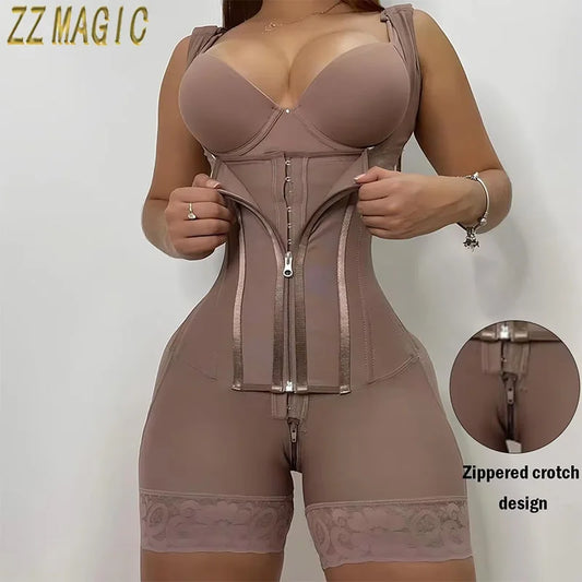 Fajas Colombianas Postpartum Girdles for Women Double Compression Shapewear Full Body Slimming Waist Trainer Flat Belly Corset