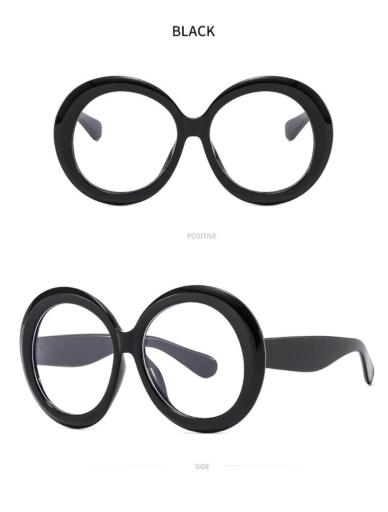 Fashionable Blue Light Round Frame Reading Glasses for Women