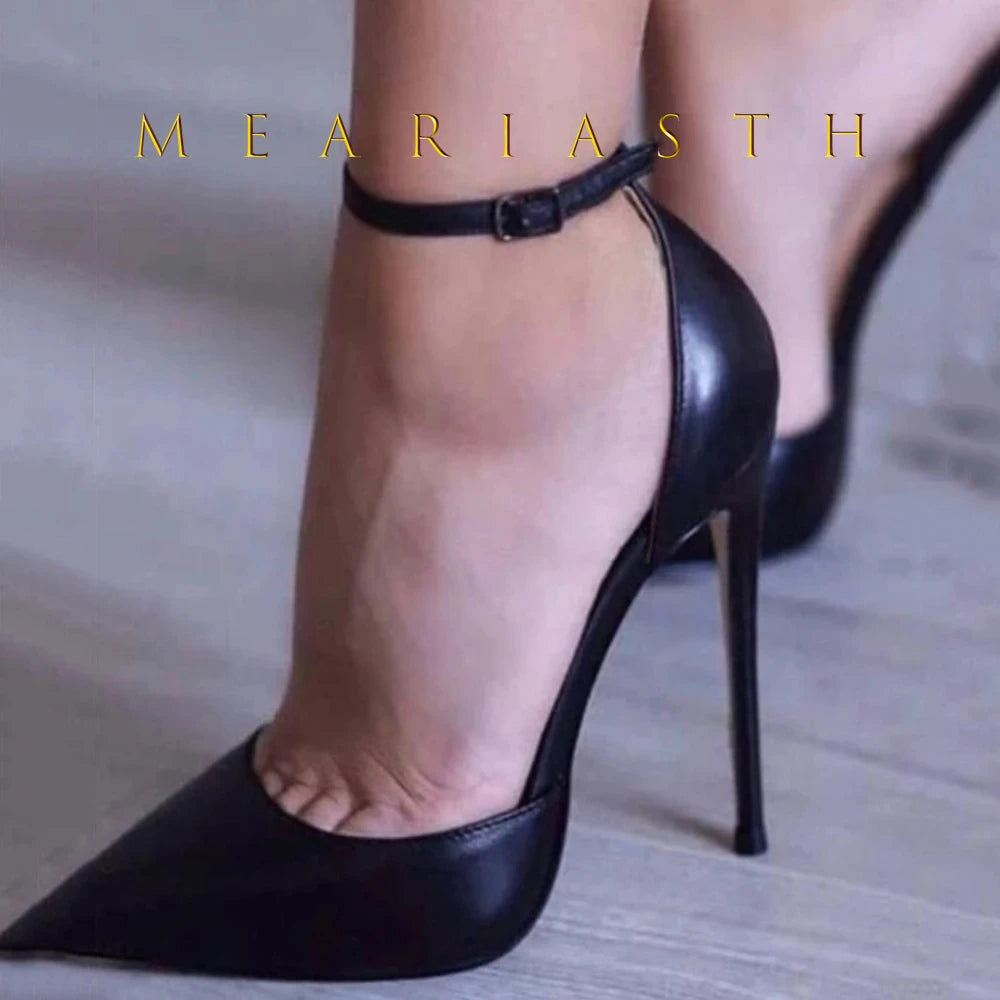 Sleek Black Patent Leather Pointed Toe Pumps for Women