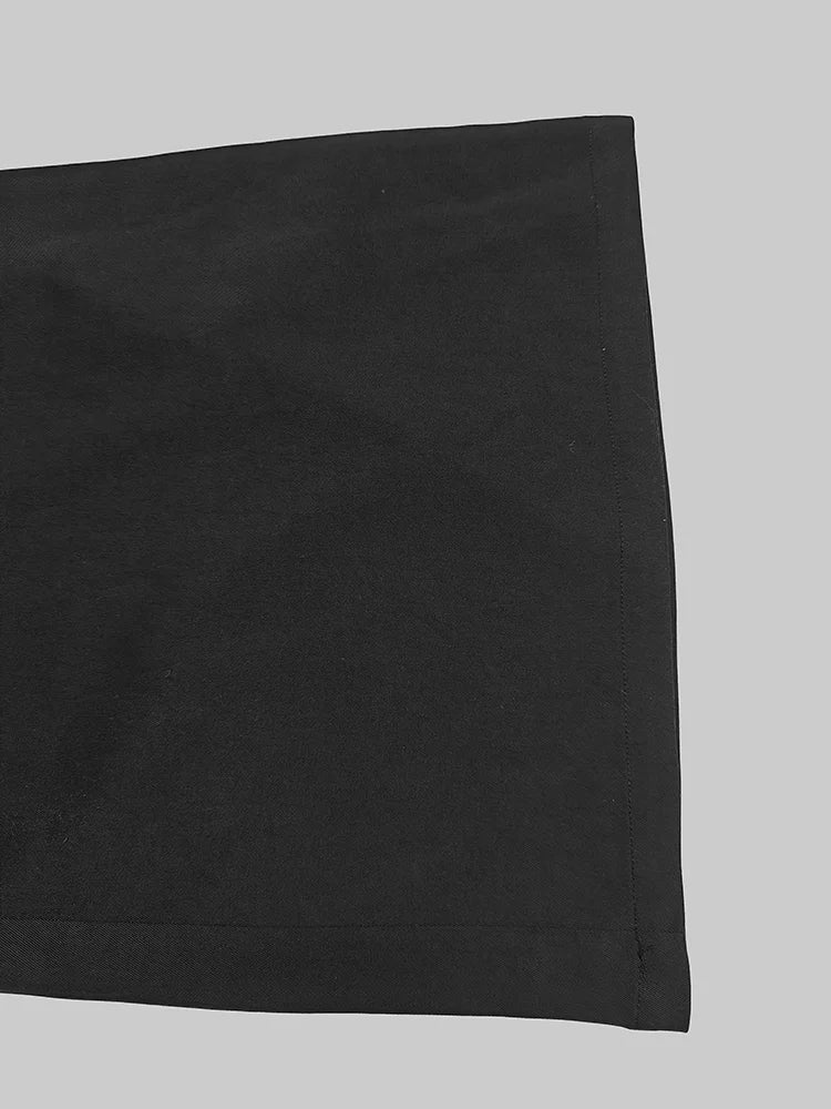 Beautyblue Women Loose Trousers Black Wide Leg Pants 2025 Fashion Spring Pocket Solid Color Casual Floor Mopping Bottoms Female