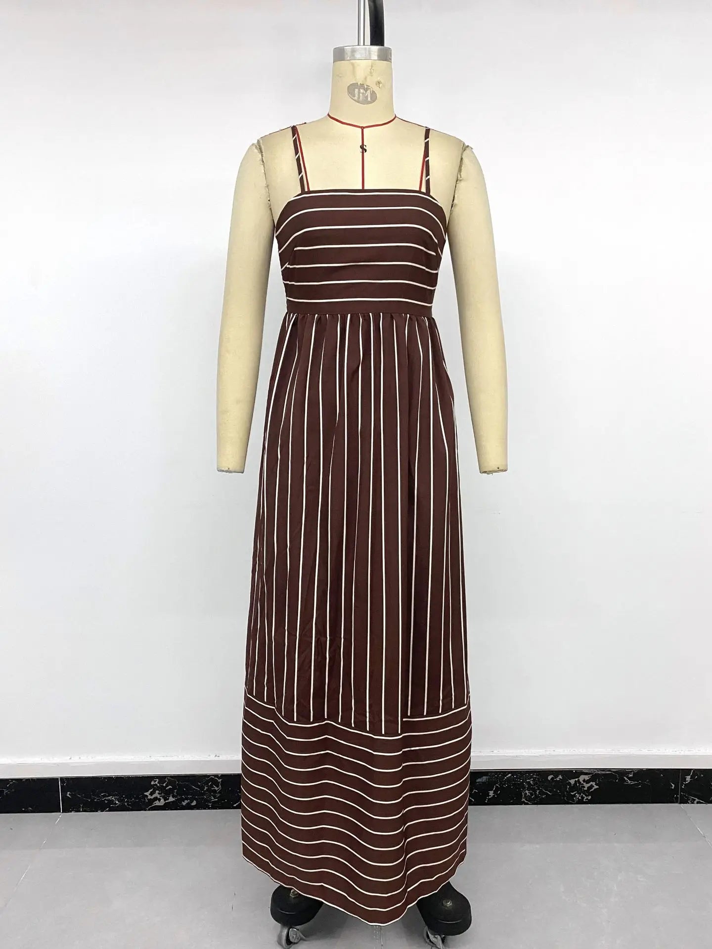 Elegant Backless Square Collar Maxi Dress for Women