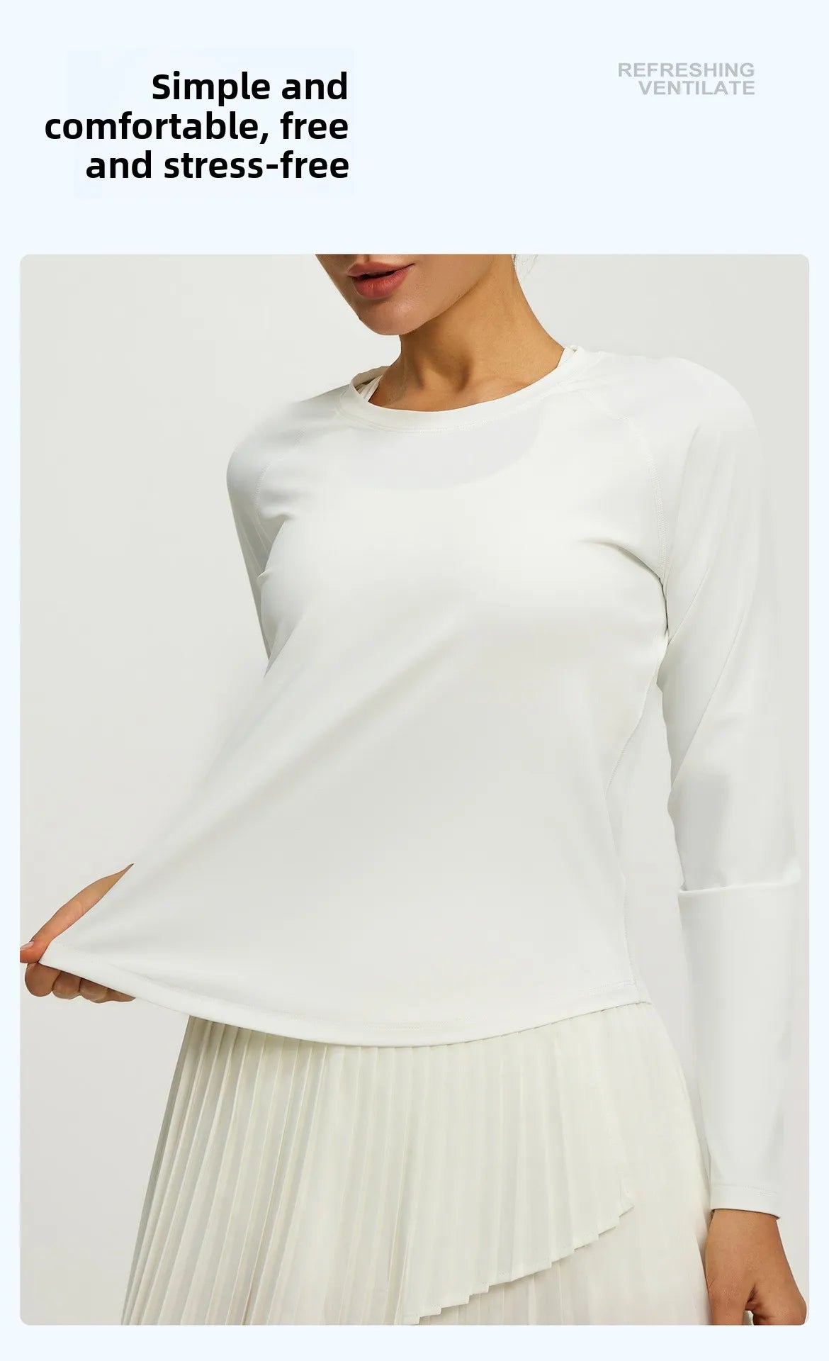 Breathable Loose Mesh Long Sleeve Yoga Top for Women