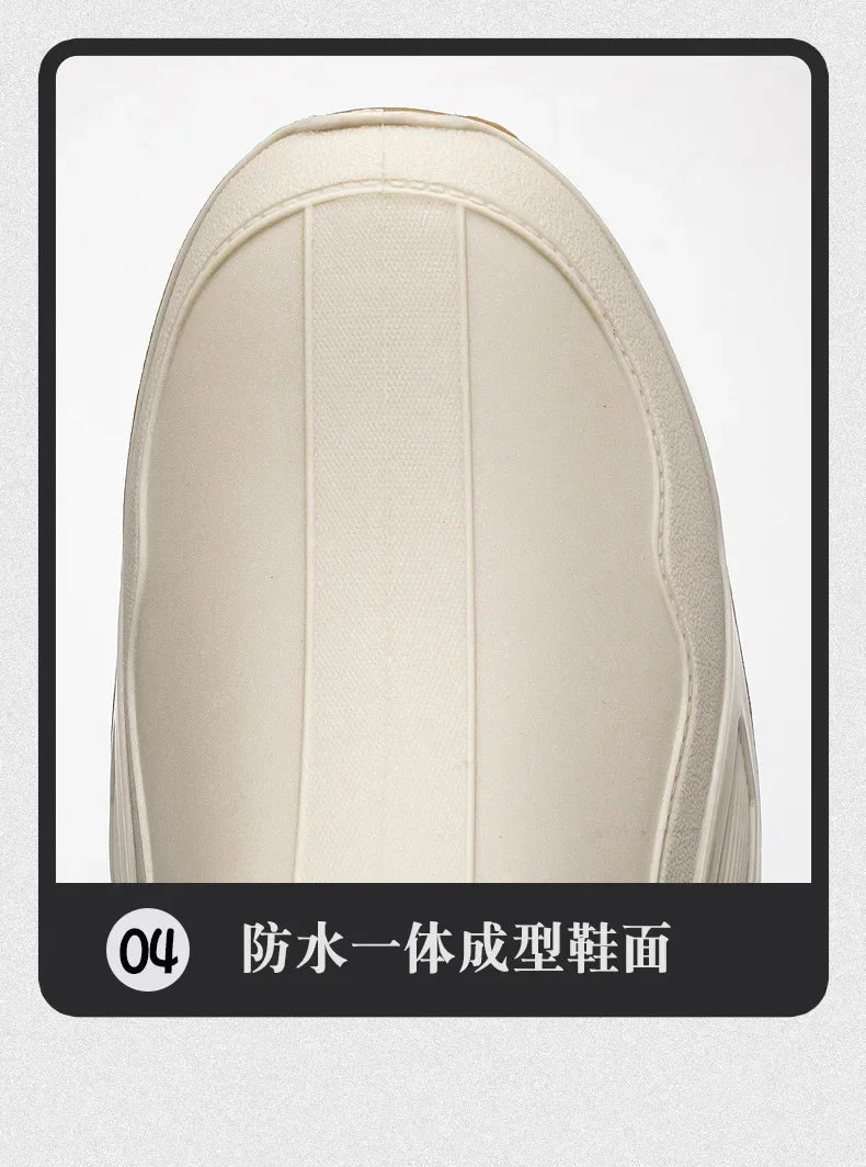 Round Toe Waterproof Ankle Rain Boots