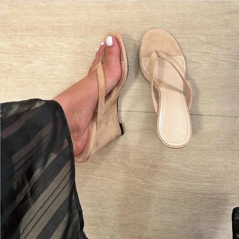 Comfortable Candy Color High Wedge Sandals For Women
