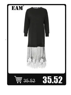 [EAM] Women Black Drawstring Big Size Casual T-shirt New Round Neck Short Batwing Sleeve Fashion Tide Spring Summer 2025 1DJ1031