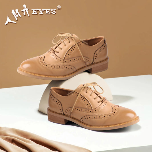 Classic Leather Brogue Flats